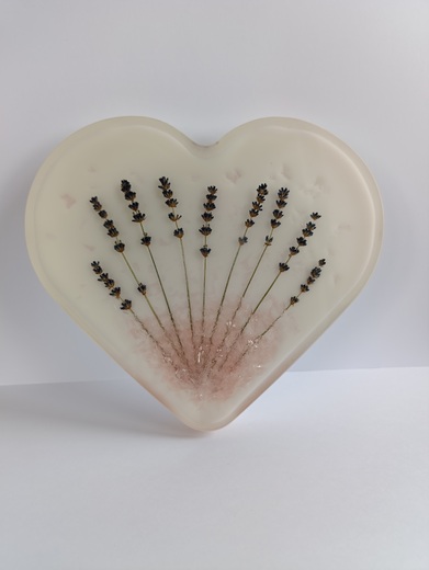 Pryskyřicové srdce Levandulová krása II.