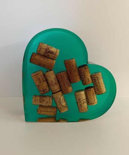 Pryskyřicové srdce menší Špunty