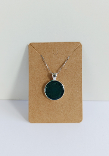 Náhrdelník řetízkový - kolečko zelené