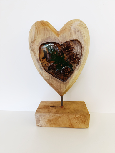 Dřevěné srdce Lesní plody